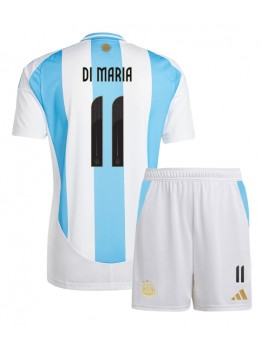 Argentina Angel Di Maria #11 Dječji Domaci Dres kompleti Copa America 2024 Kratak Rukavima (+ kratke hlače)